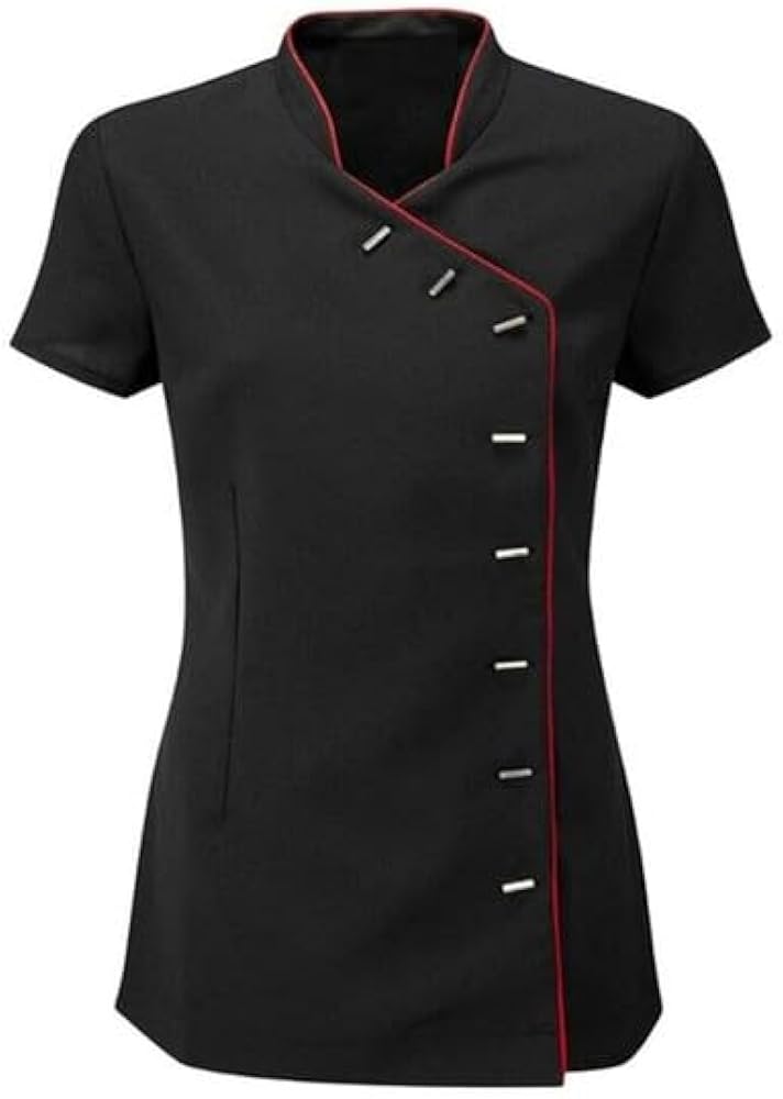IBEX Beauty Piping Style Tunics Spa Salon Beautician Tunic Nail Massage Therapist Health Work Uniform
