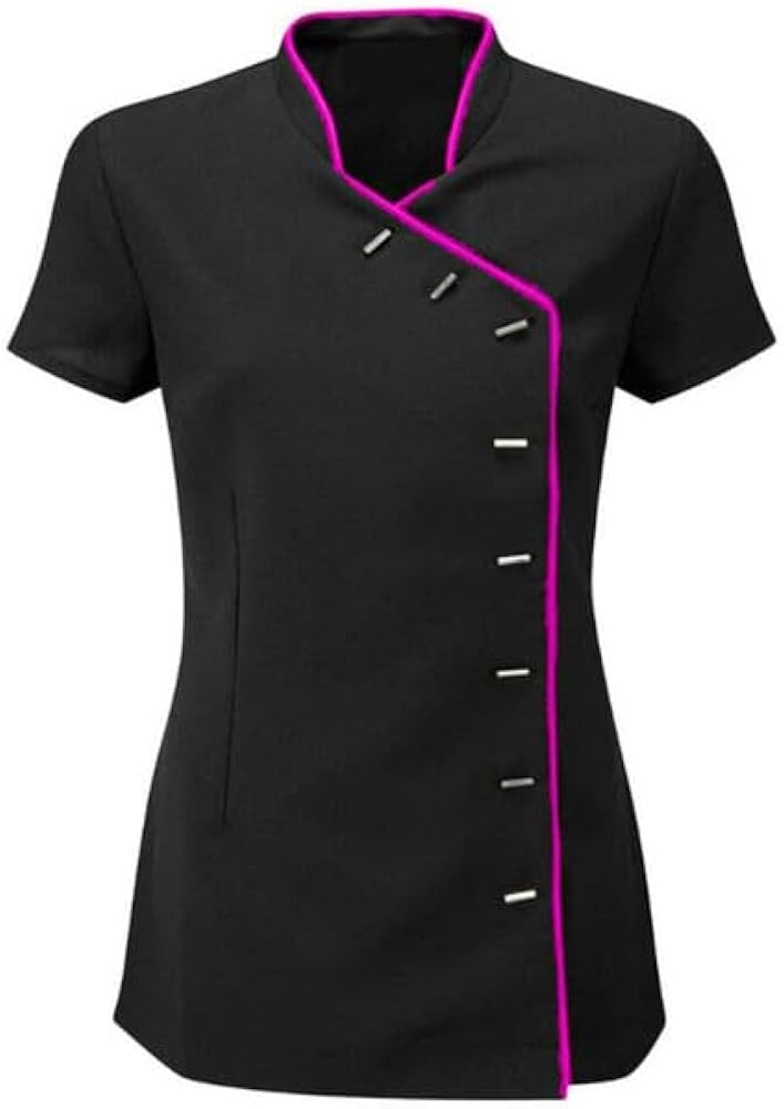 IBEX Beauty Piping Style Tunics Spa Salon Beautician Tunic Nail Massage Therapist Health Work Uniform