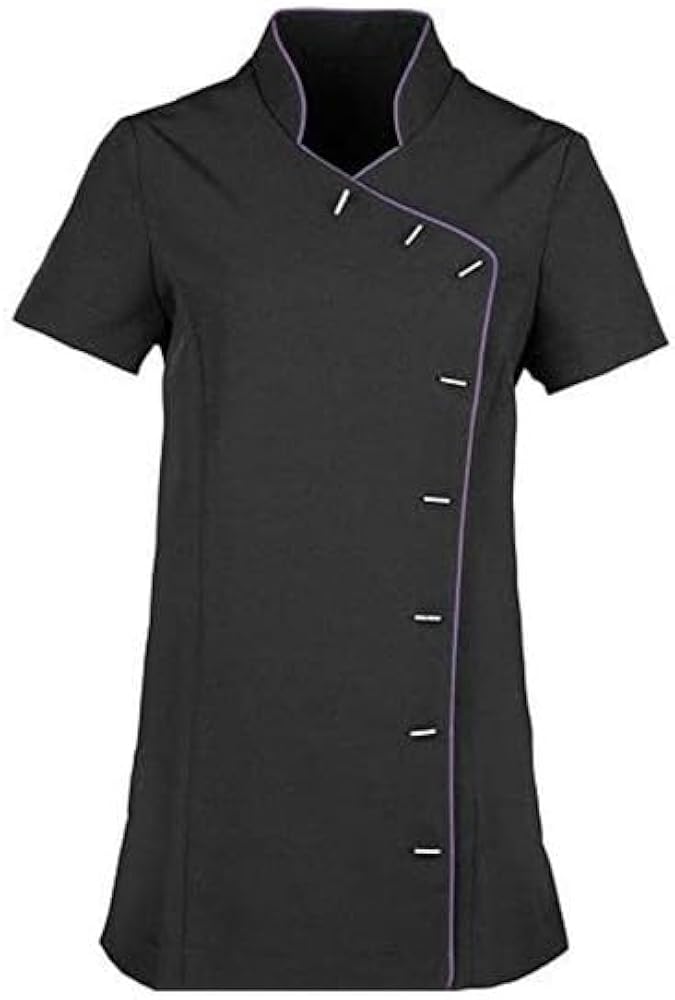 IBEX Beauty Piping Style Tunics Spa Salon Beautician Tunic Nail Massage Therapist Health Work Uniform