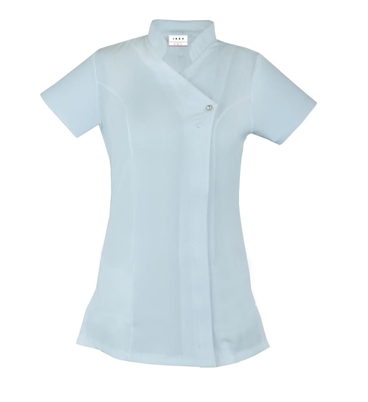 IBEX Spa Salon Beautician Health Work Uniform one Button Tunics Red (Navy/Purple/Red/Sapphire/Teal/White)