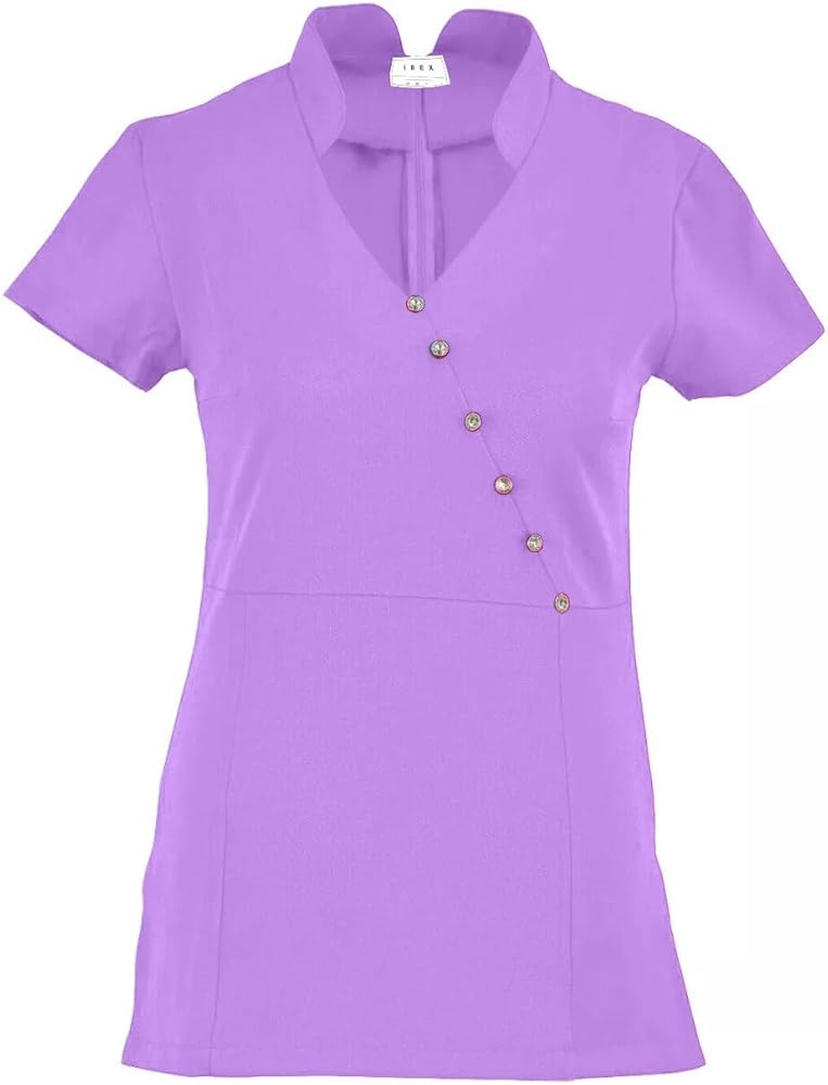 IBEX TN5FR Frock Beauty Tunic for Spa & Salon | Back Zipper Beautician Uniform for Nail & Massage Therapists