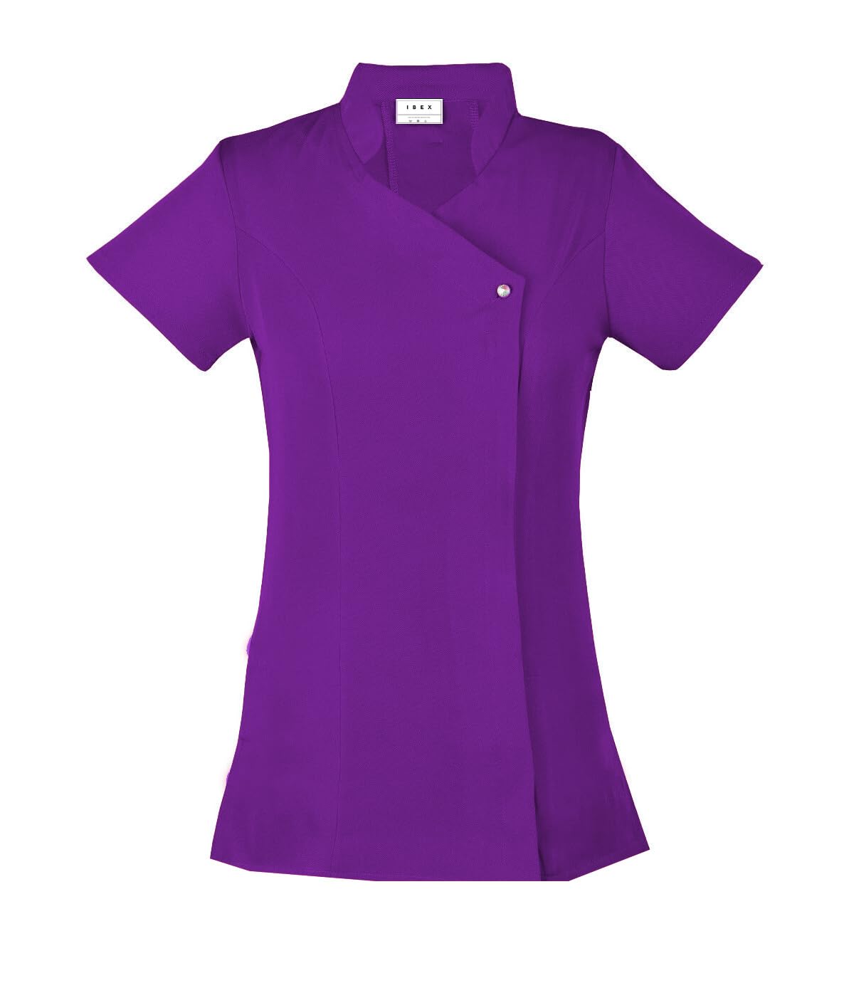 IBEX Spa Salon Beautician Health Work Uniform one Button Tunics Red (Navy/Purple/Red/Sapphire/Teal/White)