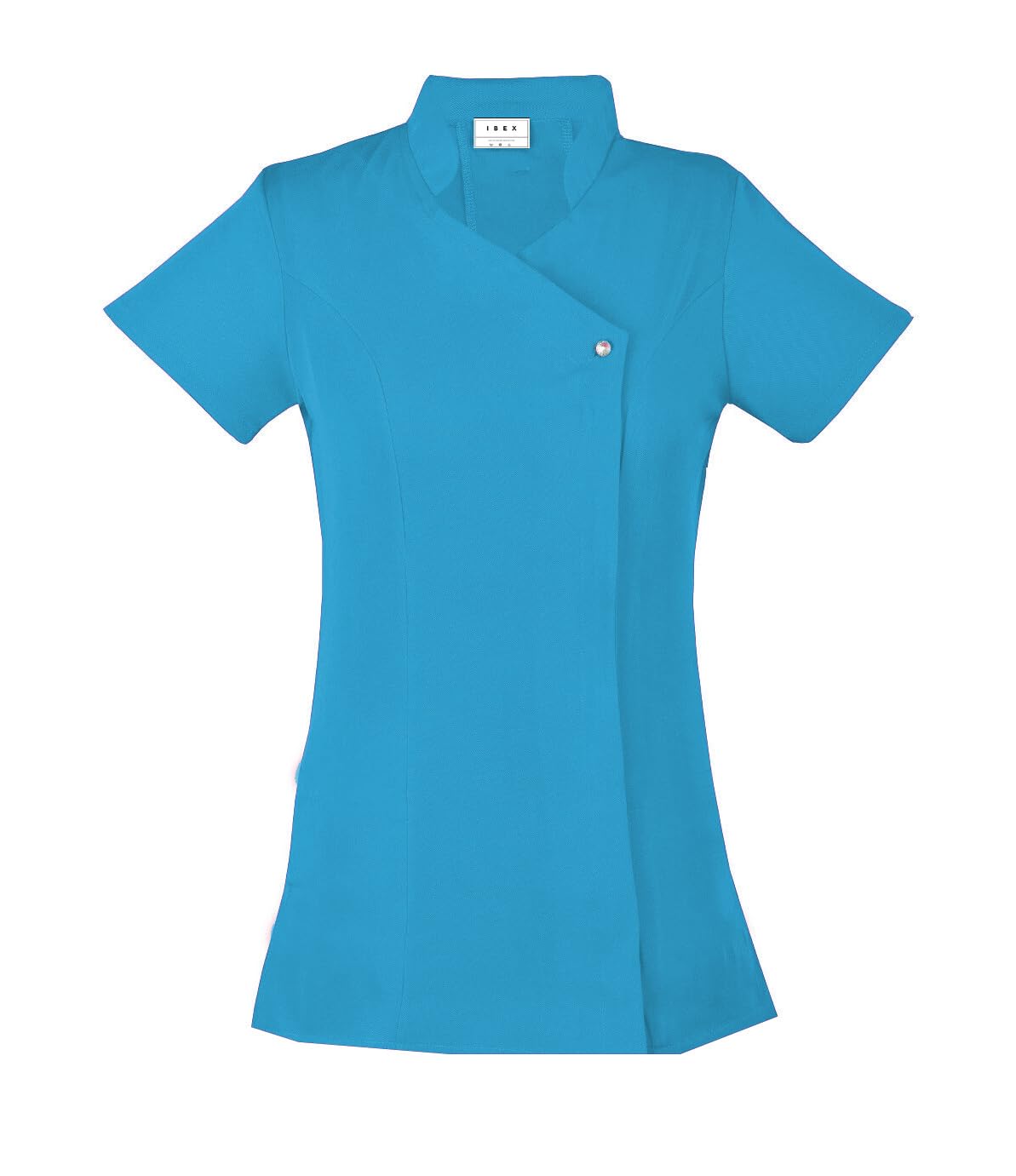 IBEX Spa Salon Beautician Health Work Uniform one Button Tunics Red (Navy/Purple/Red/Sapphire/Teal/White)