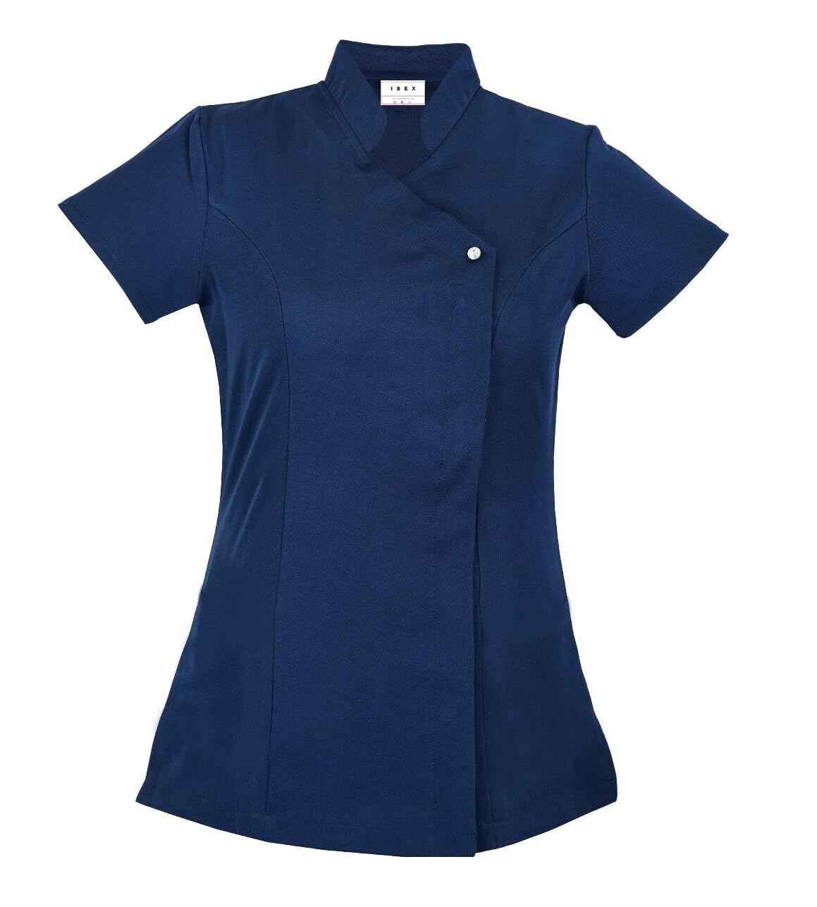 IBEX Spa Salon Beautician Health Work Uniform one Button Tunics Red (Navy/Purple/Red/Sapphire/Teal/White)