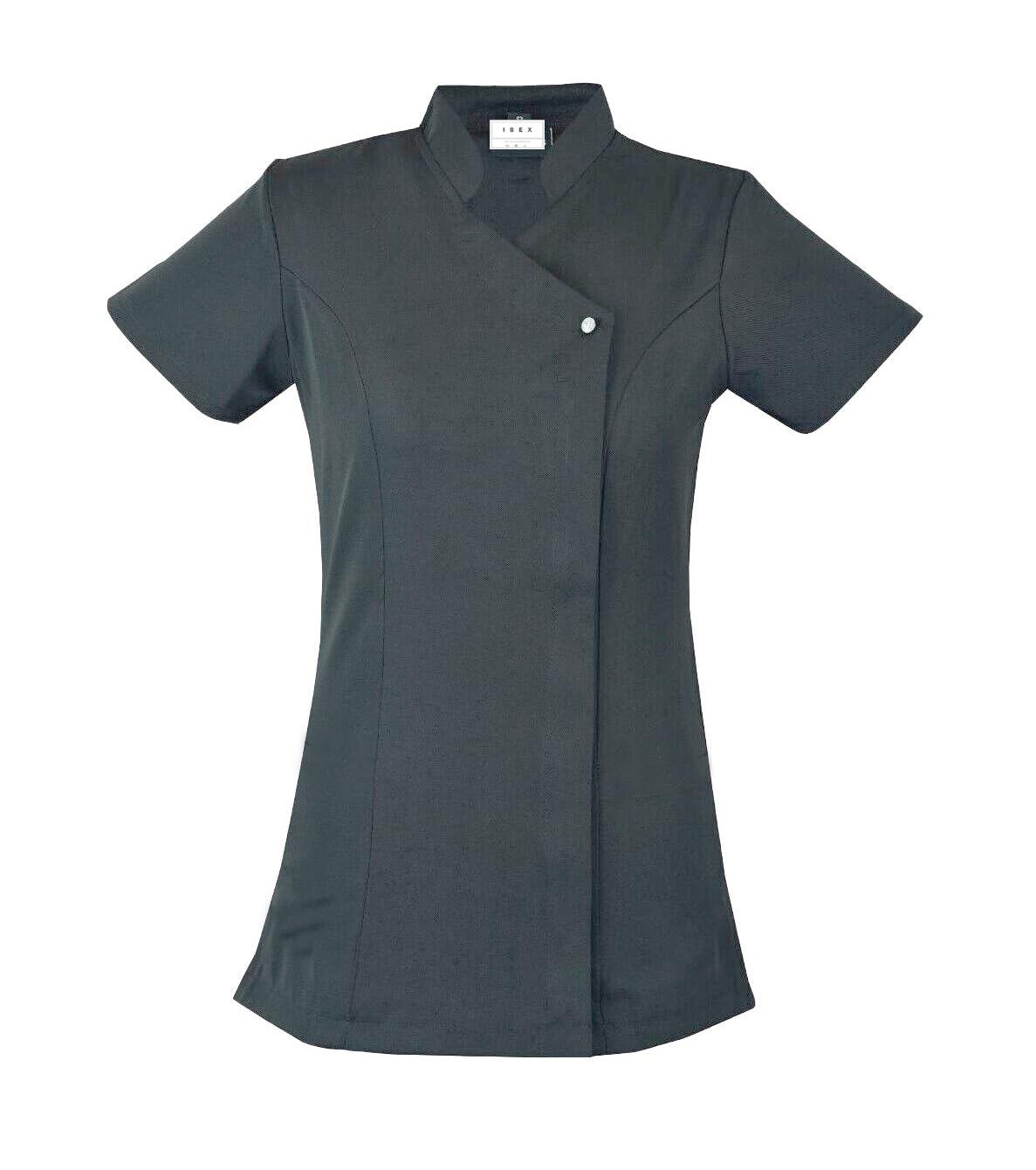 IBEX Spa Salon Beautician Health Work Uniform one Button Tunics (Black/Hot Pink/Lalic)